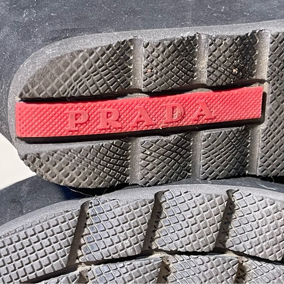 Prada Sport Black Patent Leather Wedge Platform Ankle Strap Sandals Size 39 - Picture 11 of 15